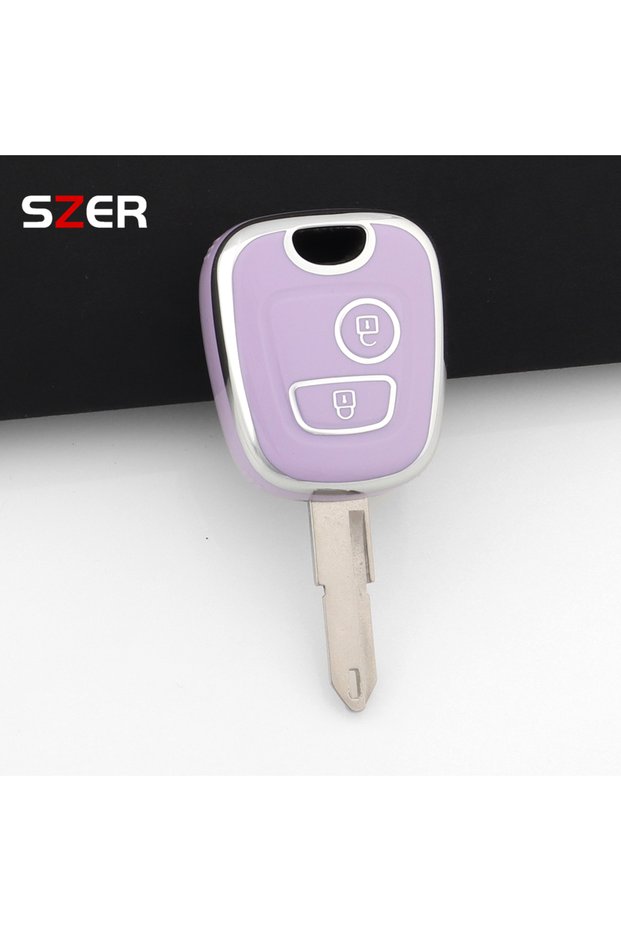 Purple only case Pink TPU Car Remote Smart Key Case Shell For Peugeot 106 107 206 207 306 307 406 40