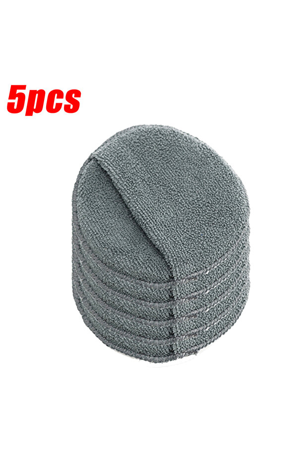 5pcs grey Car Detailing Applicator Pads Car Care Waxing Polish Sponges Soft Microfiber Round Pket Fo