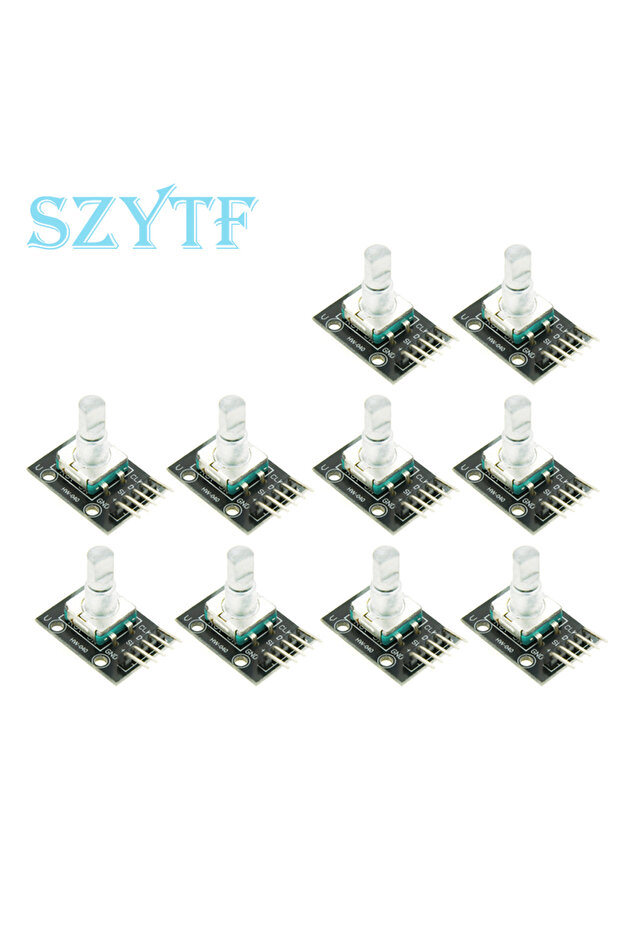 لوحة تطوير مستشعر دوار 360 درجة SZYTF KY-040 مع مقبض، تتضمن 10 قطع (1-10 قطع).
