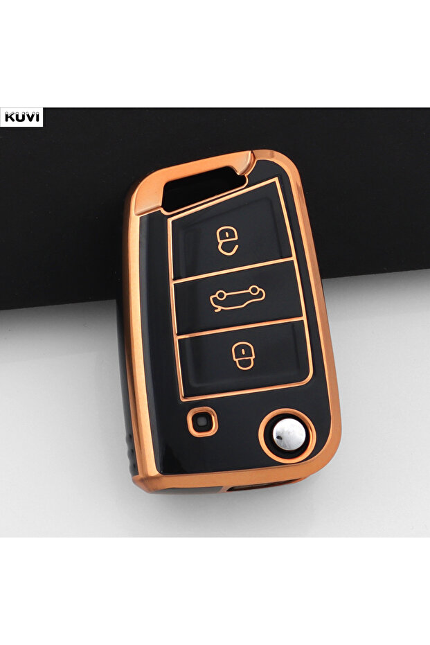 3 BTN Black 3 4 BTN TPU Car Flip Key Cover Case Fob Protector For Skoda Octavia A7 Kodiaq Seat Ateca