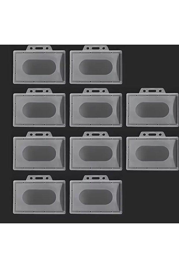 10PCS-A 20/5/1PCS Waterproof Clear Plastic PVC ID Card Name Badge Holder Transparent Business Card S