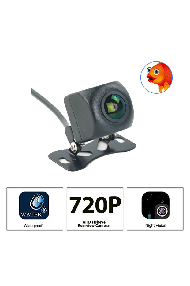 CAM720P 1080P 720P AHD/CVBS Black Car Rear View Camera Wide Angle Waterproof Night Vision Universal