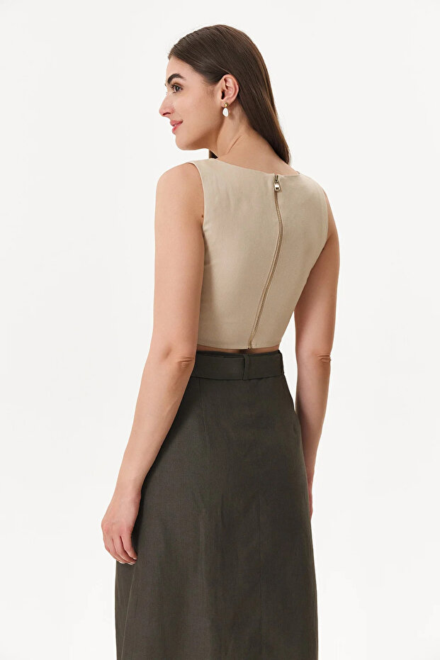 Fustă asimetrică in - 4