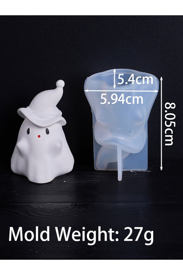 02 3D Pumpkin Ghost Silicone Mold DIY Halloween Ornaments Candle Molds Aromath Soap Plaster Resin Cr