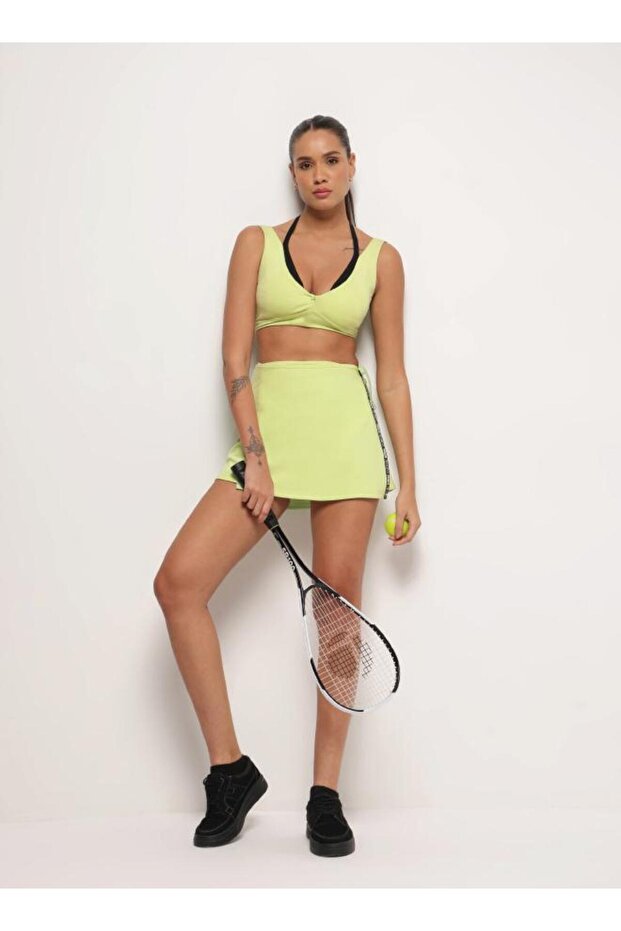 Knotted Bra-Light Lettuce Green