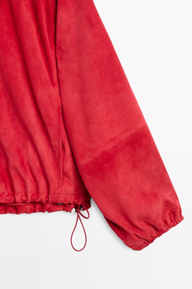 Süet deri bomber ceket - 7