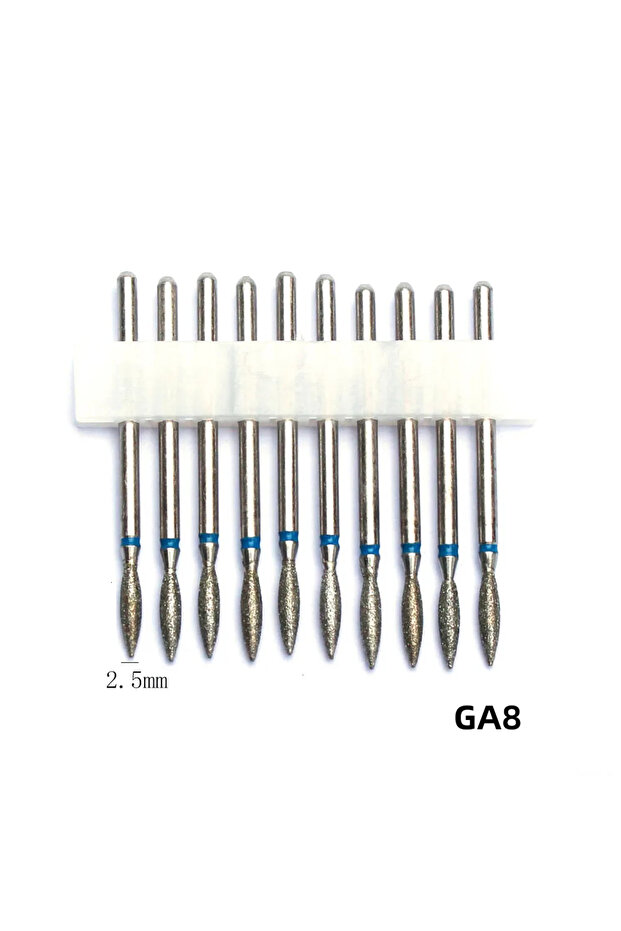 GA8 Professional Safety Diamond Nail Drill Bit Set, 3/32 inch Carbide Cuticle Bits for Electric Mani