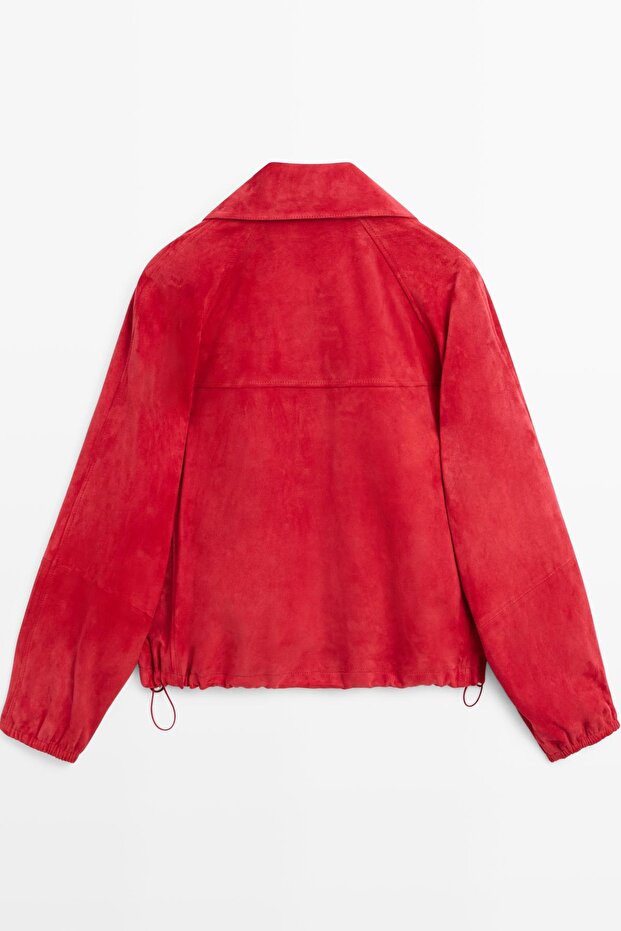 Süet deri bomber ceket - 8
