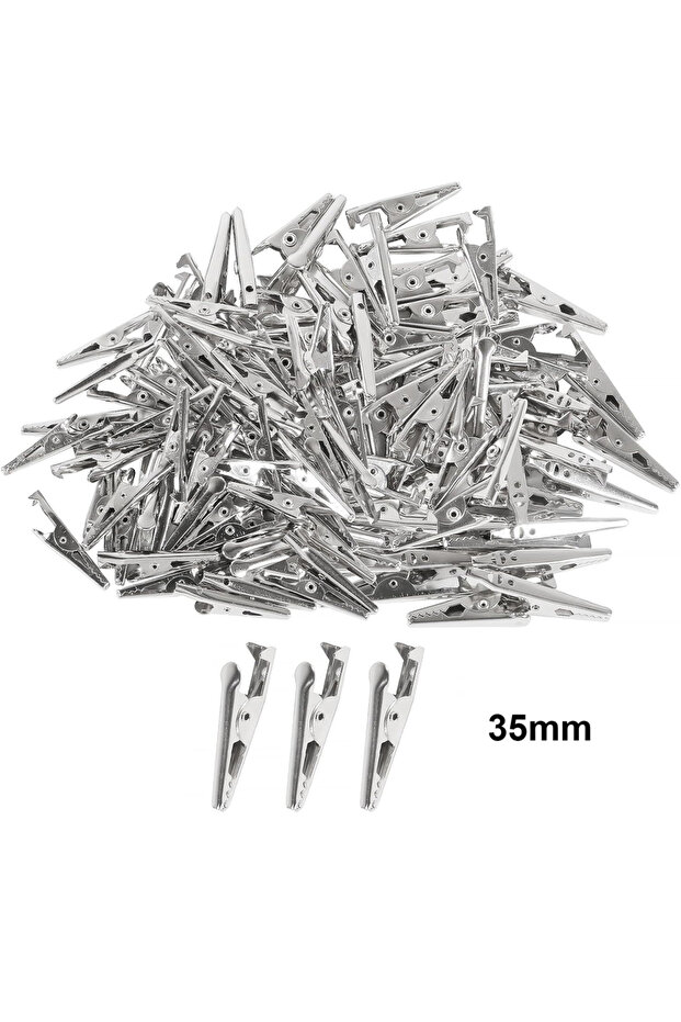50pcs 35mm 50PCS Mini Alligator Clips Mini Metal Alligator Clip 28mm 35mm 45mm for Electric Testing