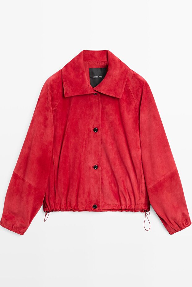 Süet deri bomber ceket - 5