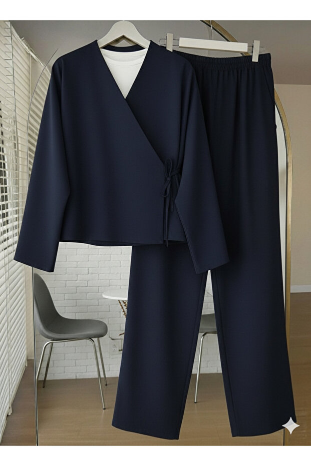 Wide-Legged Trousers Double Suit