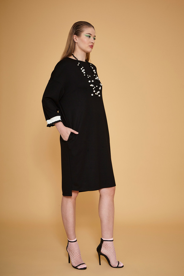 Kolye Aksesuarlı Elbise - 2