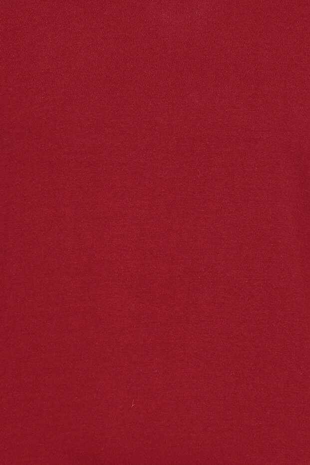 Chic Basic Top & Pyjama Set in Maroon- Cotton Rich - 6