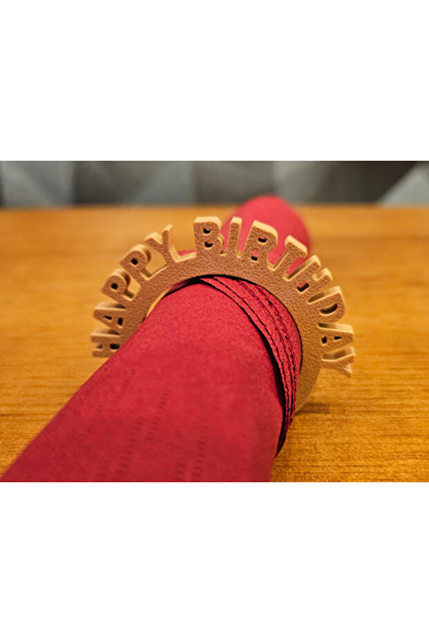 4-Piece Happy Birthday Napkin Ring – Birthday Table Decoration Set