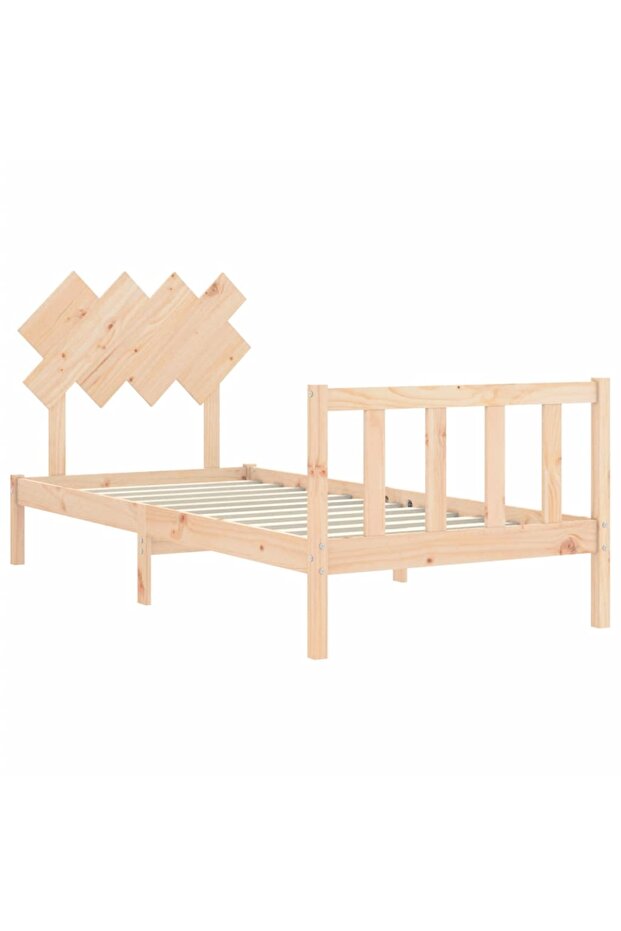 Bed frame with headboard 3FT, single, solid wood - 5