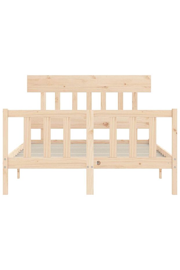4FT Bed Frame with Headboard, Small Double, Solid Wood - 6