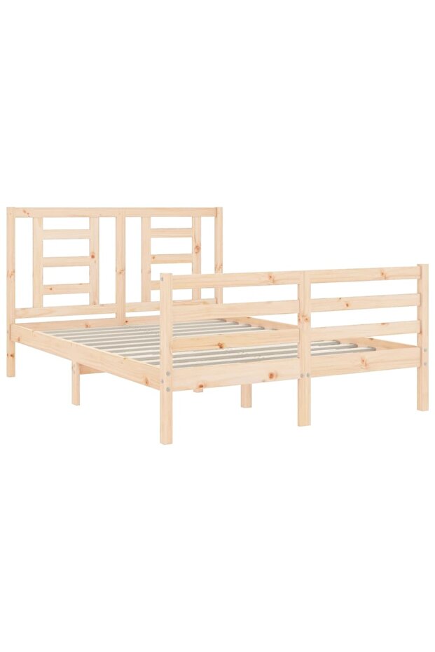 4FT Bed Frame with Headboard, Small Double, Solid Wood - 5
