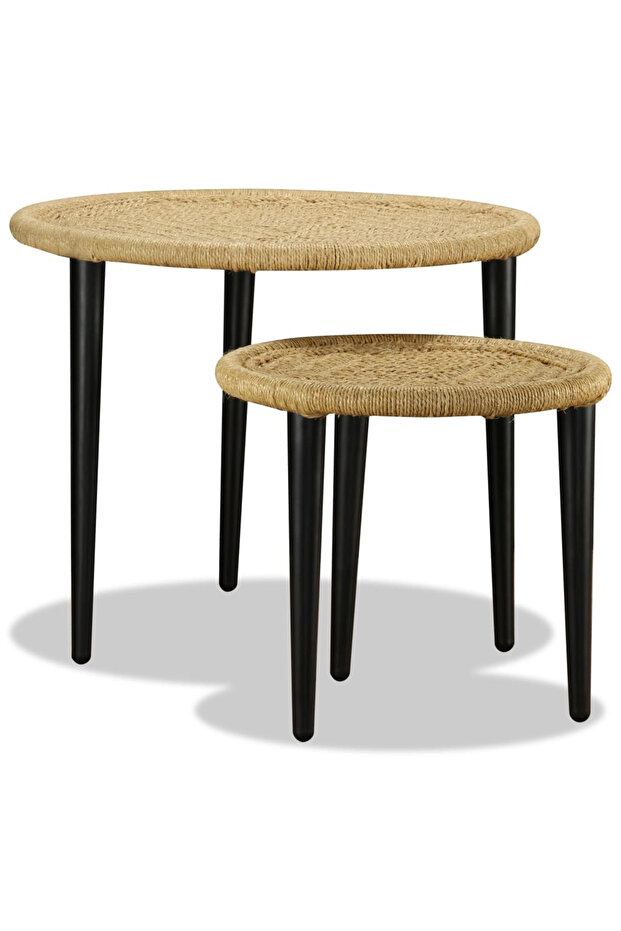 Coffee table set, 2 pcs., jute - 5