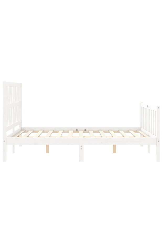 4FT Bed Frame with Headboard, Small Double, Solid Wood - 7
