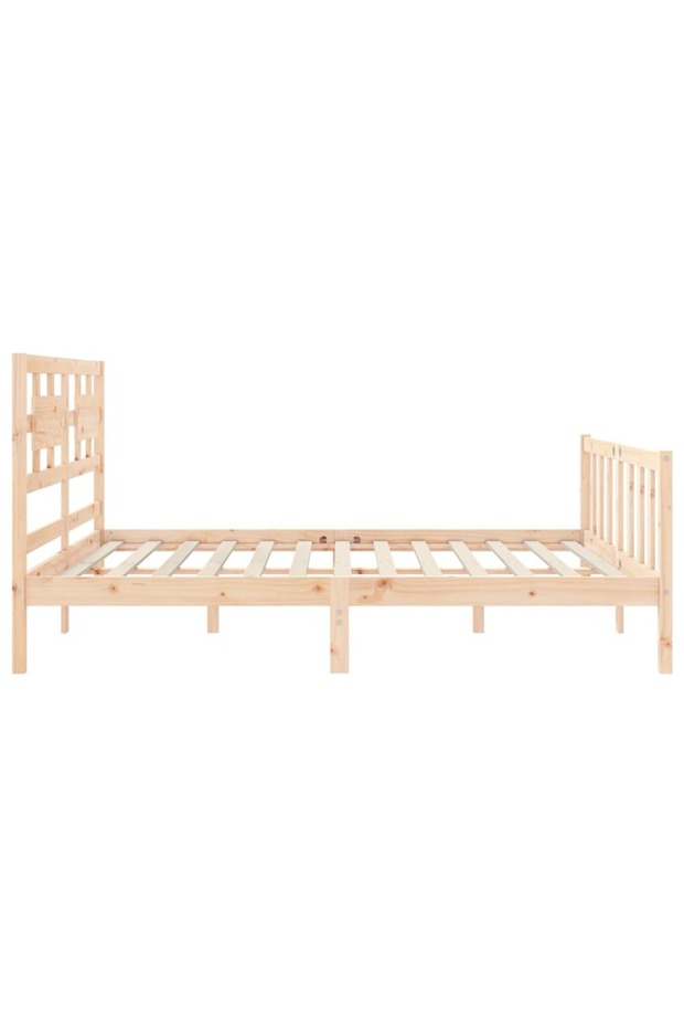 Bed frame with headboard, solid wood, king size 5FT - 7