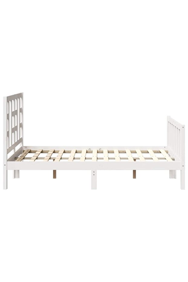 4FT Bed Frame with Headboard, Small Double, Solid Wood - 7