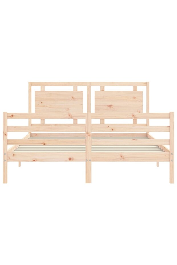 Bed frame with headboard, solid wood, king size 5FT - 6