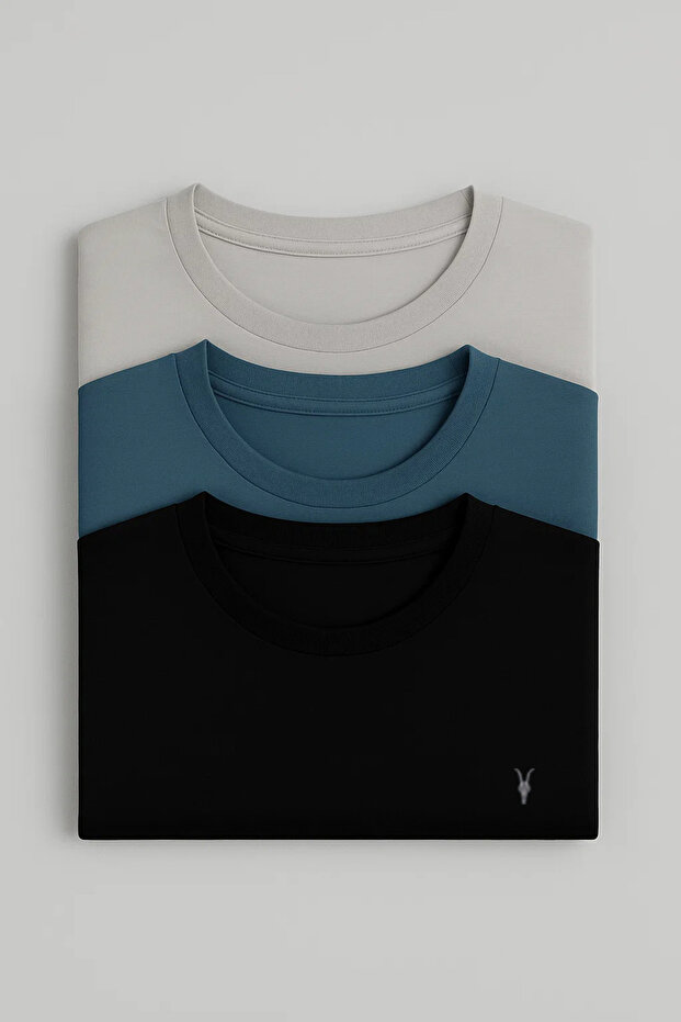 Men's Relaxed Fit Crew Neck 3 Pack T-Shirt