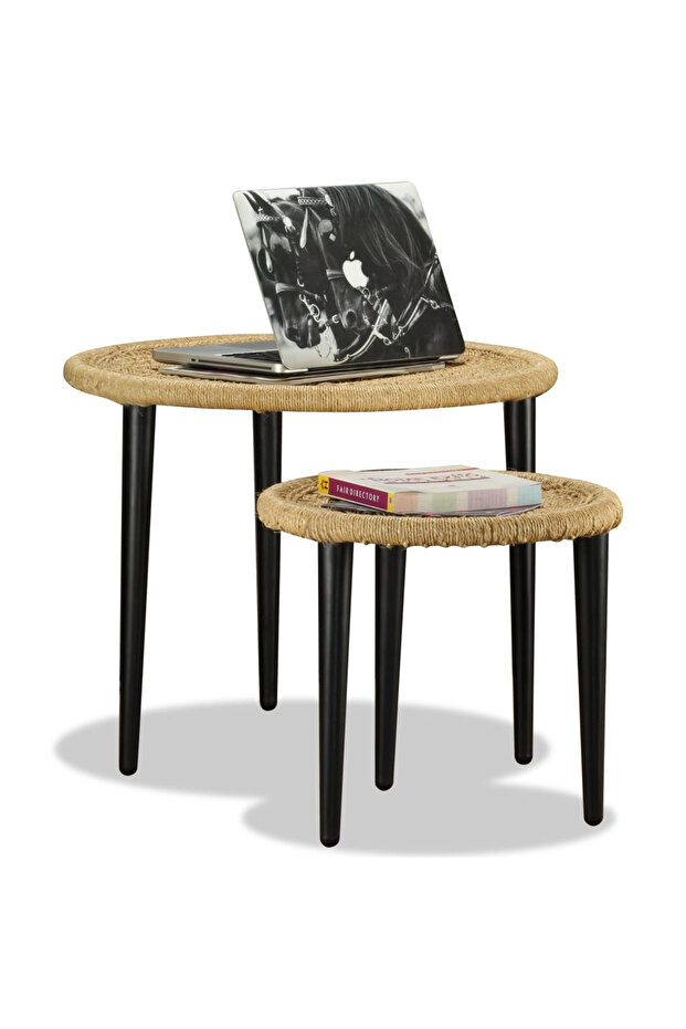 Coffee table set, 2 pcs., jute - 2