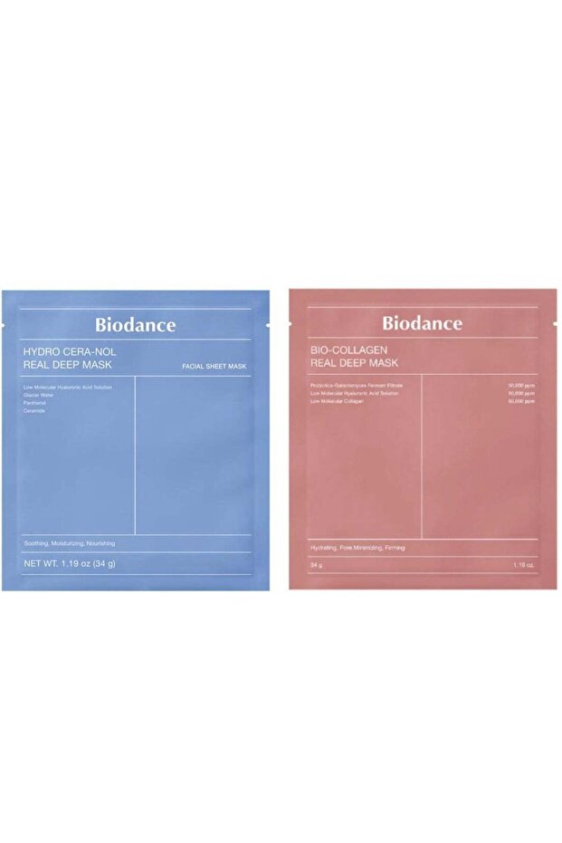 BIODANCE Bio-Collagen Real Deep Mask + Hydro Cera-nol Real Deep Mask 34g x 2