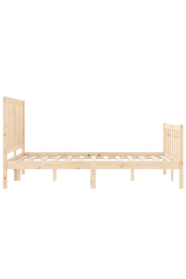 4FT Bed Frame with Headboard, Small Double, Solid Wood - 7