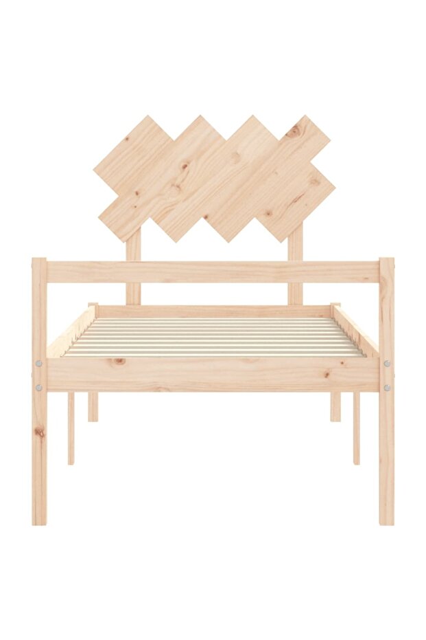 Bed frame with headboard 3FT, single, solid wood - 6
