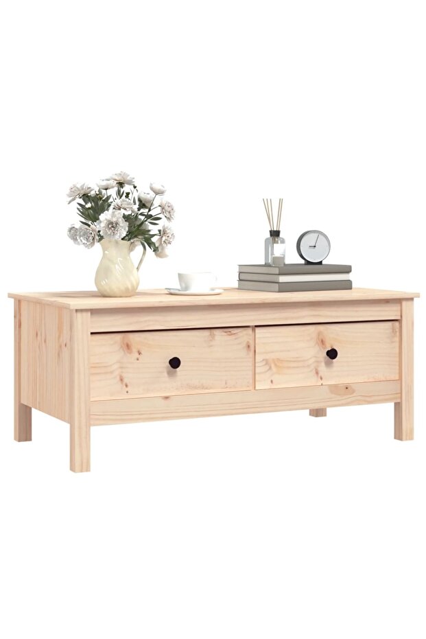 Coffee table, 100x50x40 cm, solid pine wood - 4