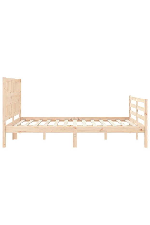 Bed frame with headboard, solid wood, king size 5FT - 6