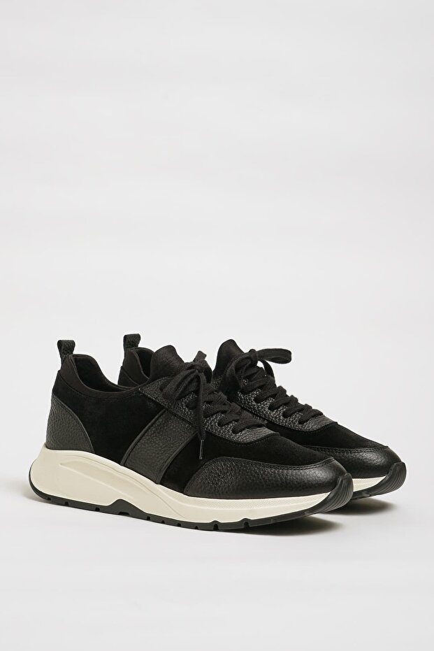 Morran Model Genuine Combination Leather Sneaker Shoes