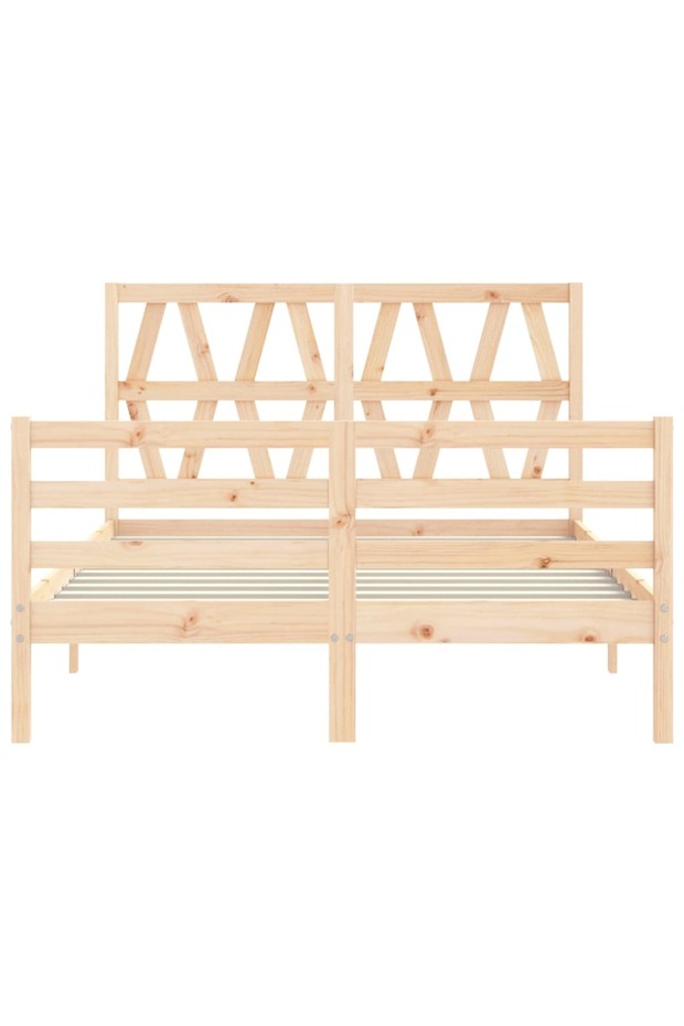 4FT Bed Frame with Headboard, Small Double, Solid Wood - 7