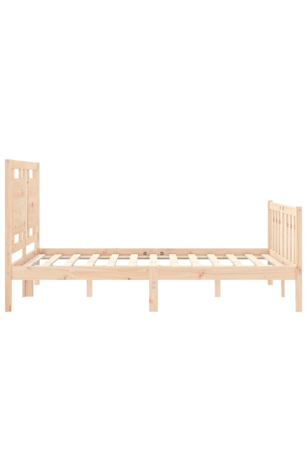 4FT Bed Frame with Headboard, Small Double, Solid Wood - 7