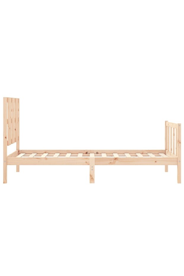 Bed frame with headboard, 90x190 cm, solid wood - 7