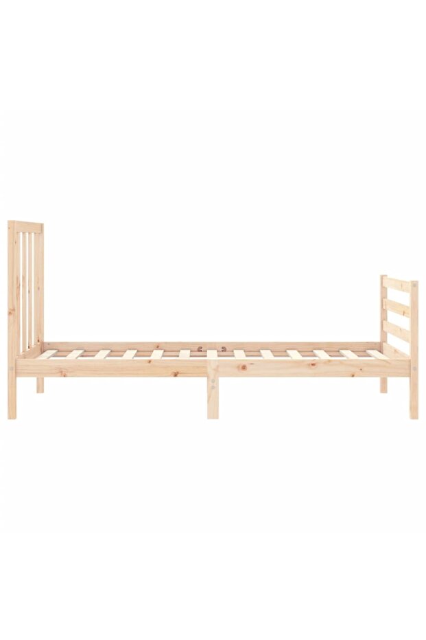 Bed frame with headboard, 90x200 cm, solid wood - 7