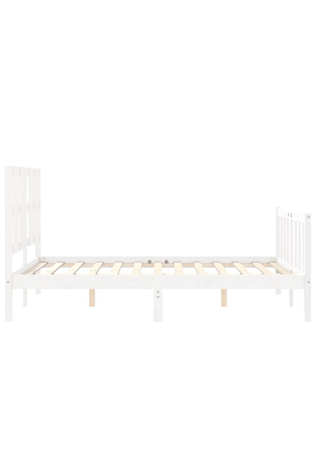 4FT Bed Frame with Headboard, Small Double, Solid Wood - 7