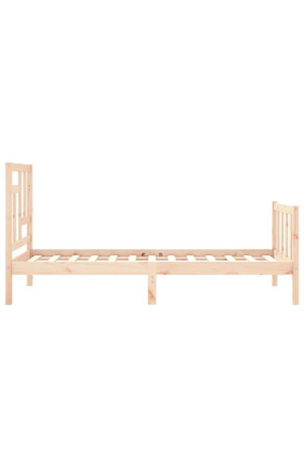 Bed frame with headboard 3FT, single, solid wood - 7