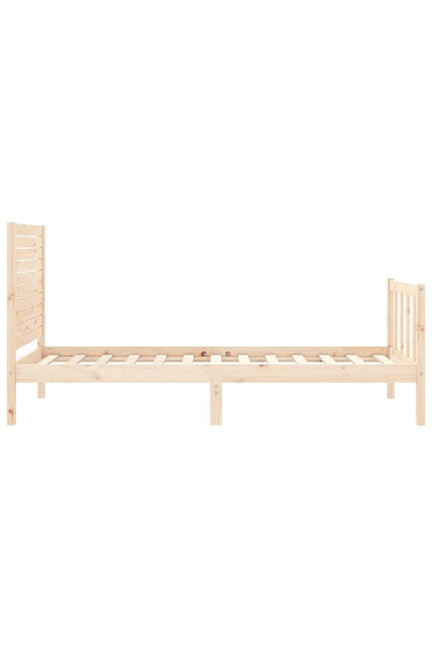 Bed frame with headboard, 90x200 cm, solid wood - 7