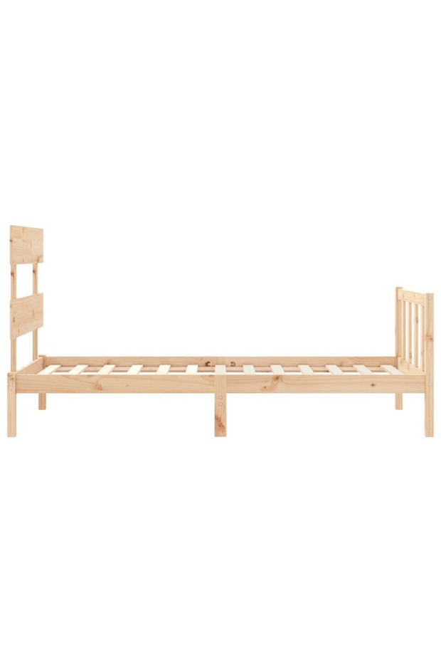 Bed frame with headboard 3FT, single, solid wood - 7