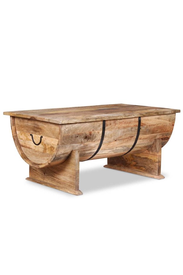 Solid mango wood coffee table 88 x 50 x 40 cm