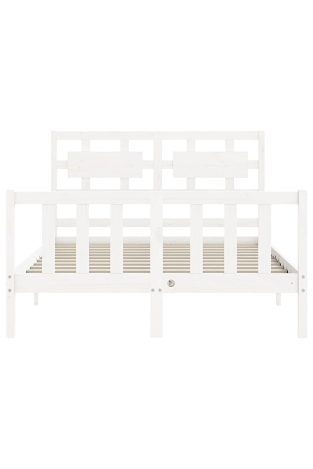 4FT Bed Frame with Headboard, Small Double, Solid Wood - 6