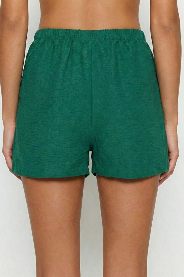 %100 Pamuklu Dokuma Şort - 2