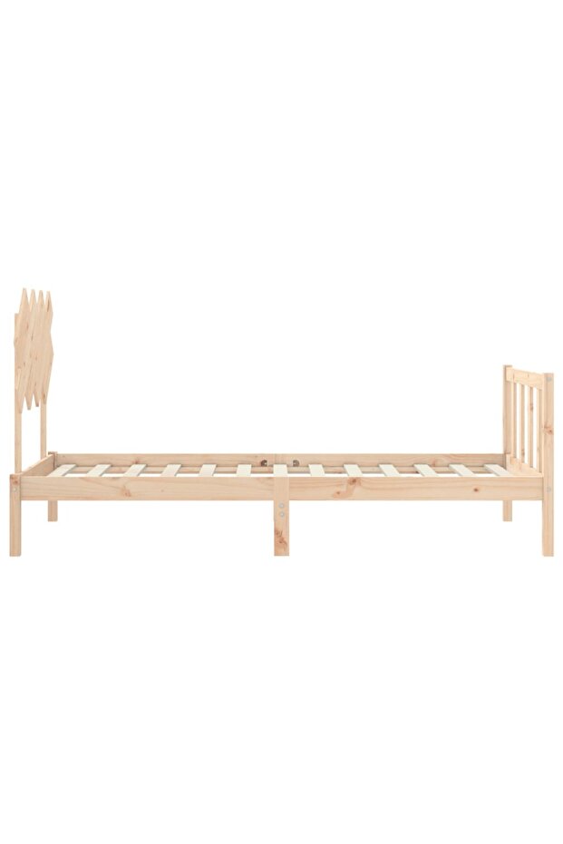 Bed frame with headboard 3FT, single, solid wood - 7