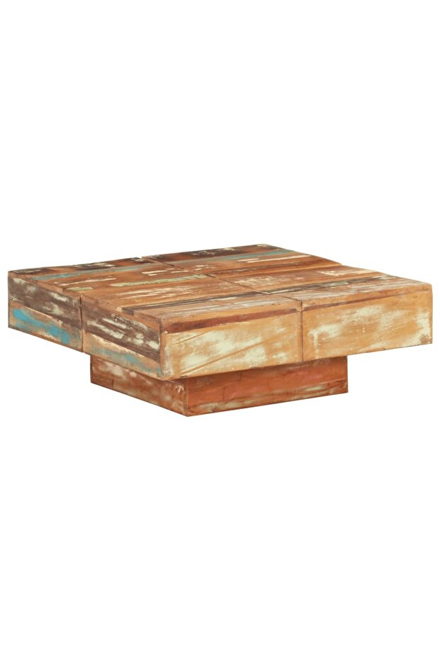 Coffee table, 80x80x28 cm, solid mango wood - 1