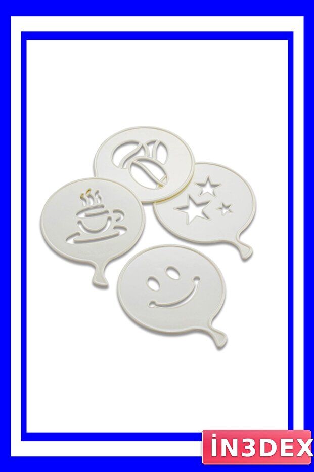 Dough Decorating Mold Set with 4 Different Patterns - 1