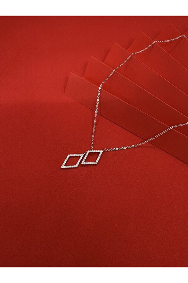 Zircon Stone Geometric Necklace