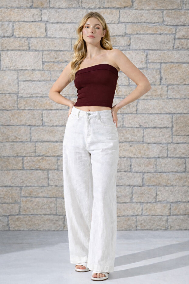 Straplez Büstiyer Crop - 3